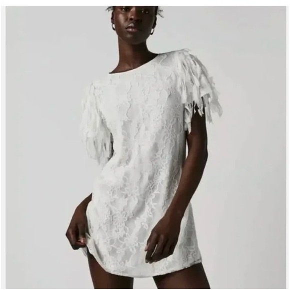 Free People Dresses & Skirts - Free People Mini Dress Lace White M